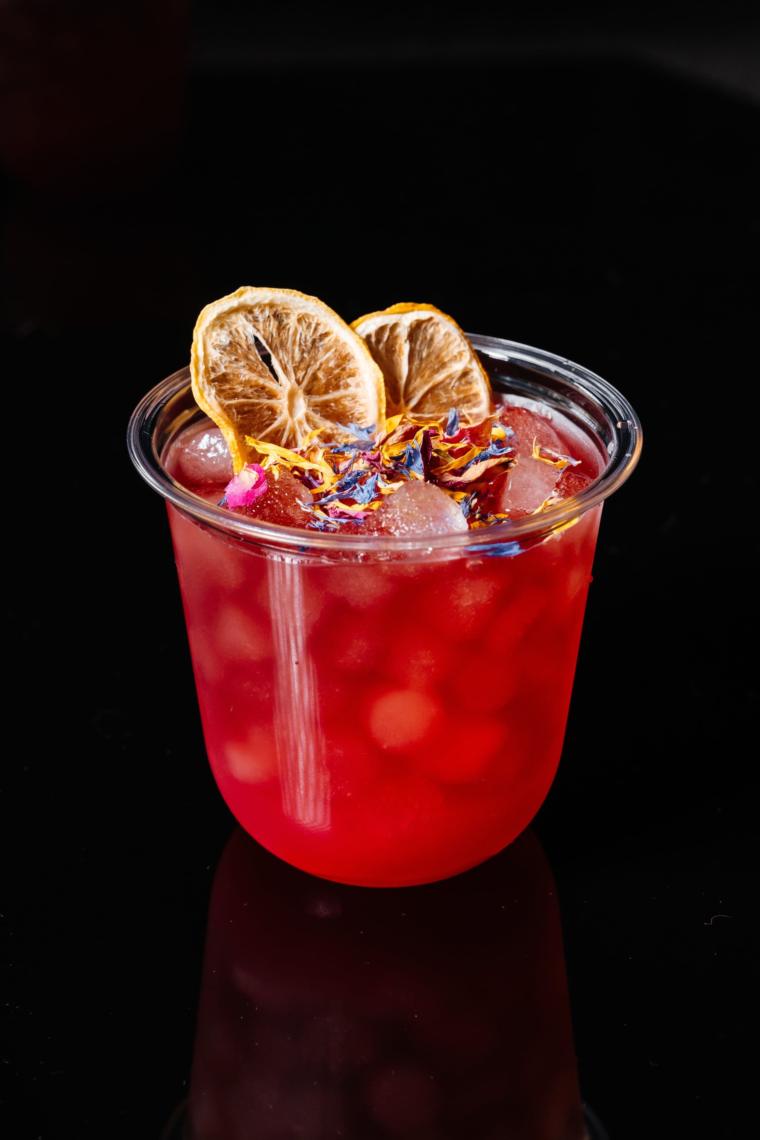 Hibiscus Blossom — hibiscus tea, raspberry puree, rose syrup and fresh lemon